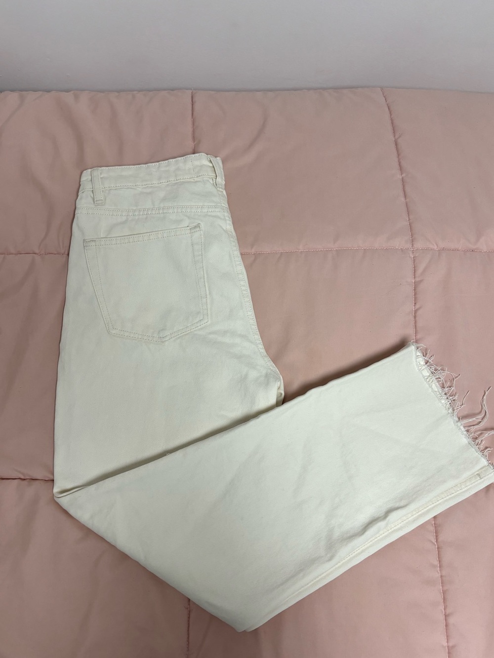 Women’s Cream High-Rise Straight Jeans